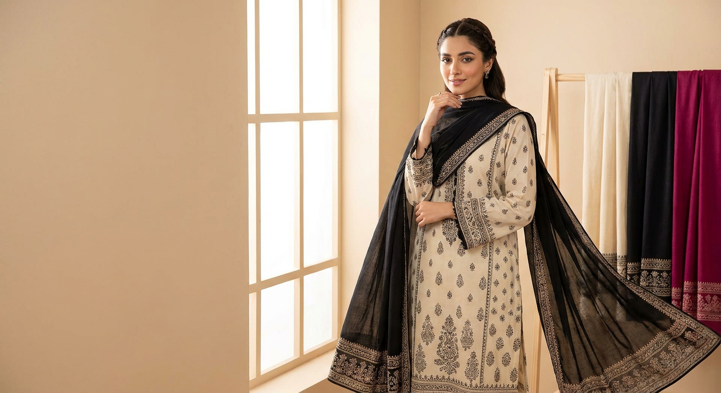 One Pakistani Lawn Suit, Three Beautiful Looks