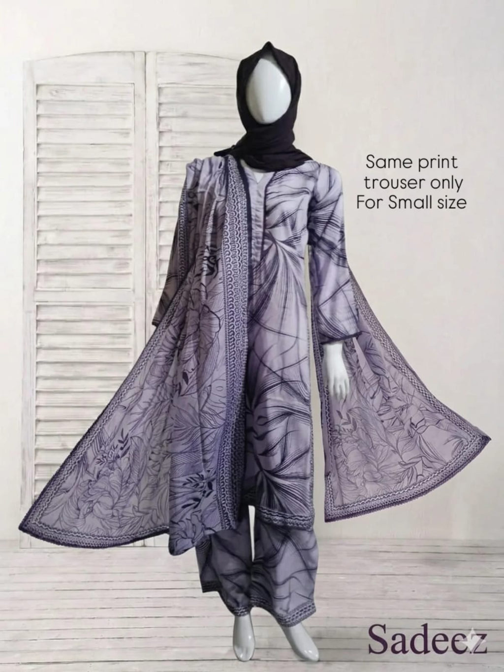 Lavender Floral Printed 3 Piece Lawn Suit for Women | Stylish Casual Wear
